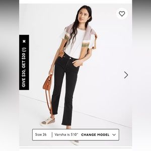 Madewell 	
cali demi-boot jeans in starkey wash